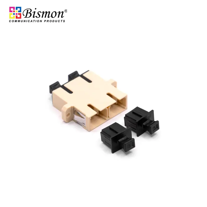 SC-Adaptor-MM-Polymer-Housing-Phos-Bronze-Duplex-Type-Beige-Color